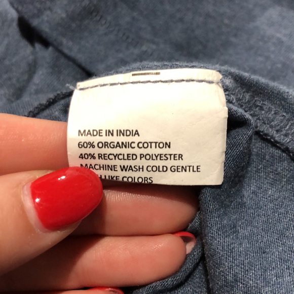 Prana blue organic cotton polo size large - Picture 10 of 10